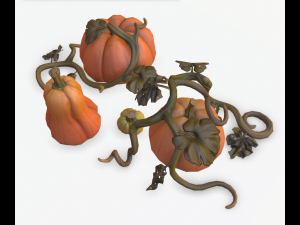 cartoon pumpkins 3D Model
