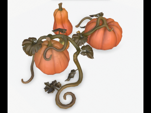 cartoon pumpkins 3D Model