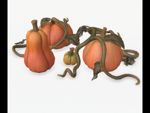 cartoon pumpkins 3D Model