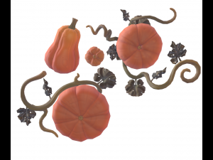 cartoon pumpkins 3D Model