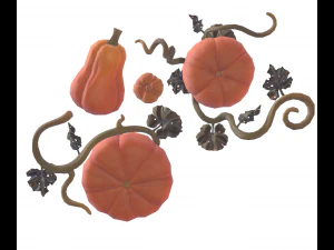 cartoon pumpkins 3D Model