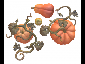 cartoon pumpkins 3D Model
