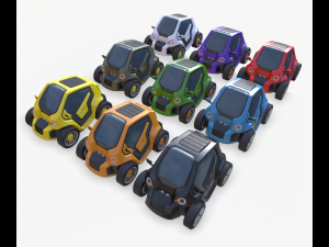 cyberpunk minicar 3D-Modell