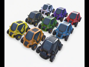 サイバーパンクミニカー 3Dモデル