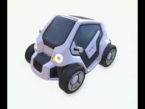 cyberpunk minicar Model 3D