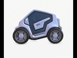cyberpunk minicar Model 3D