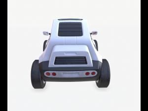 cyberpunk minicar Model 3D