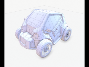 cyberpunk minicar Model 3D
