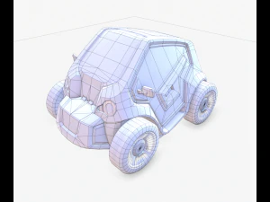 cyberpunk minicar 3D Model