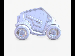 cyberpunk minicar 3D Model