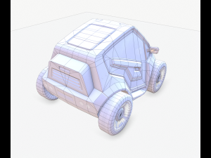 cyberpunk minicar Model 3D