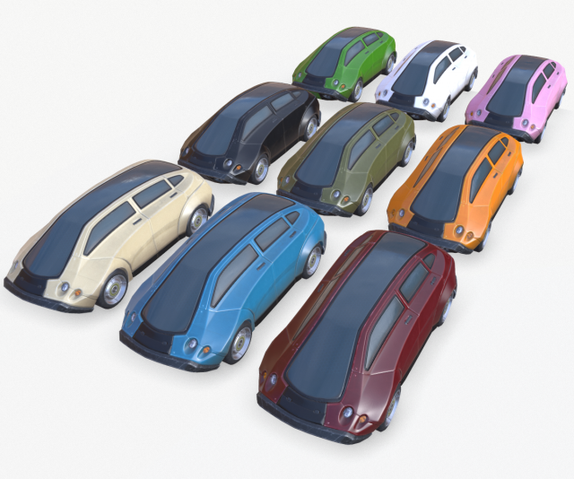 cyberpunk car 02 Model 3D .c4d .max .obj .3ds .fbx .stl .blend 