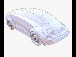cyberpunk car 02 Model 3D