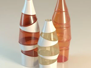 d&eacute;cor de bouteille Modèle 3D