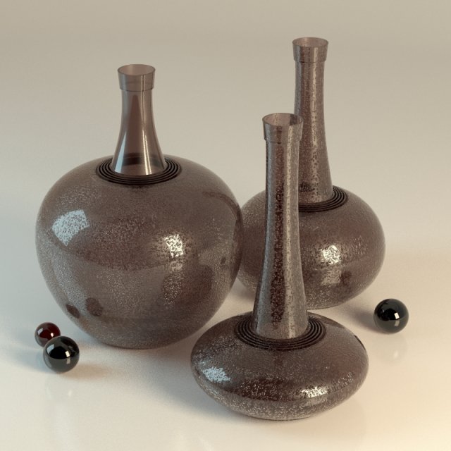 vases decor black 3Dモデル .c4d .max .obj .3ds .fbx .stl .blend 