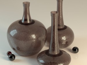 vases decor black 3D Model
