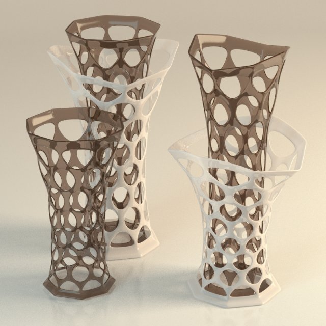 decorative vase in the holes Modello 3D .c4d .max .obj .3ds .fbx .stl .blend 
