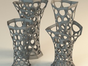decorative vase in the holes Modello 3D