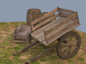 medieval cart 3D Модель