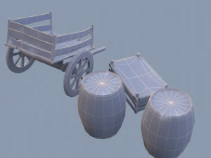 medieval cart 3D Model