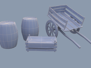 medieval cart 3D Модель