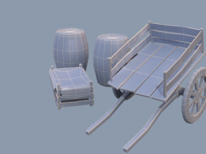 medieval cart 3D Модель