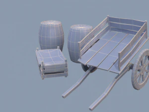 medieval cart 3D Model