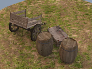 medieval cart 3D Model