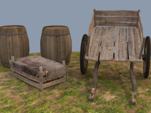 medieval cart 3D Модель