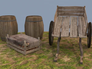 medieval cart 3D Model
