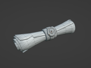 Lowpoly Pirates scroll Modèle 3D