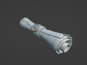 Lowpoly Pirates scroll Modèle 3D
