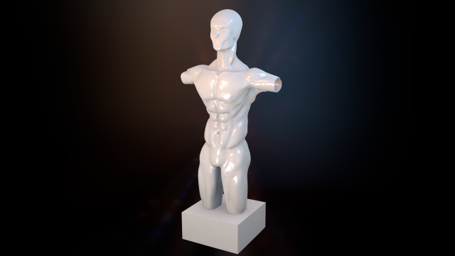 male torso Modelo 3D .c4d .max .obj .3ds .fbx .stl .blend 