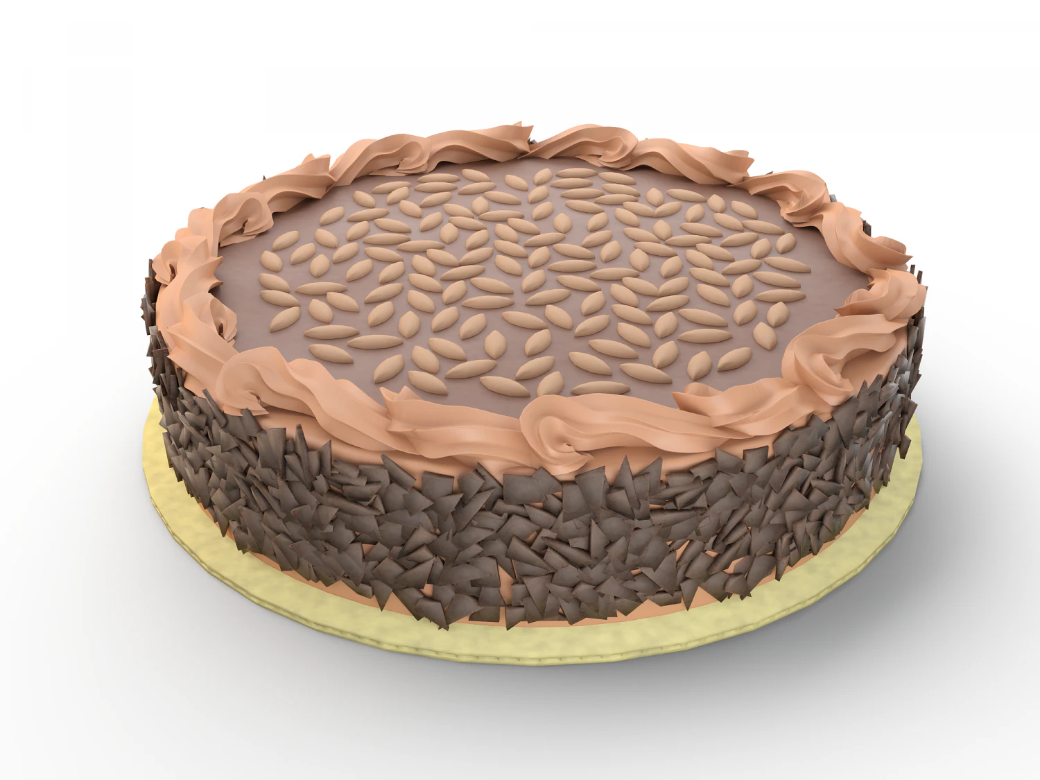 초콜릿 케이크 3D 모델 .c4d .max .obj .3ds .fbx .stl .blend