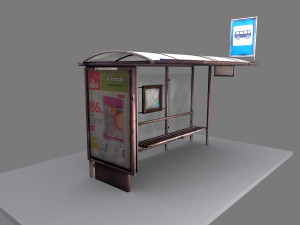 russian bus station 3D Model