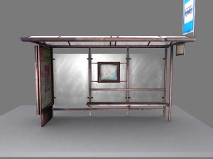 russian bus station 3D Model