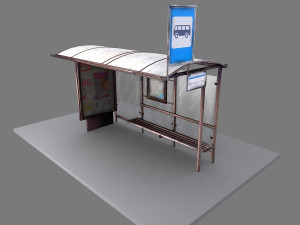 russian bus station 3D Модель