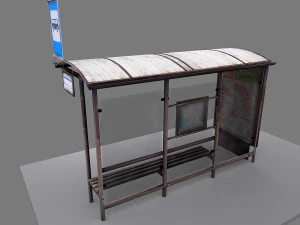 russian bus station 3D Model