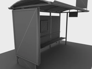 russian bus station 3D Model
