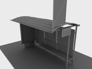 russian bus station 3D Модель