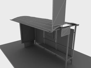 russian bus station 3D Model