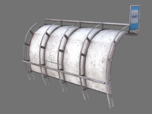 Bus stop Modèle 3D