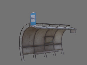 Bus stop Modèle 3D