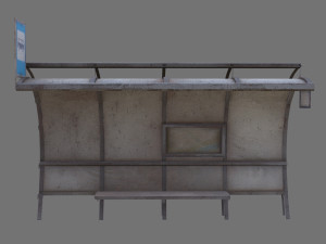 Bus stop Modèle 3D