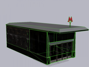 Subway entrance Modello 3D