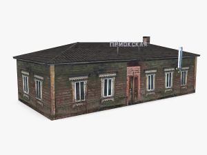 The building of the Priokskaya Railway Station 3D Model