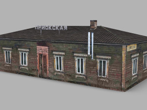 The building of the Priokskaya Railway Station 3D Model