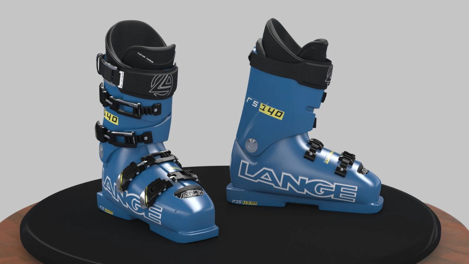 Ski boots lange 3D Model .c4d .max .obj .3ds .fbx .stl .blend 