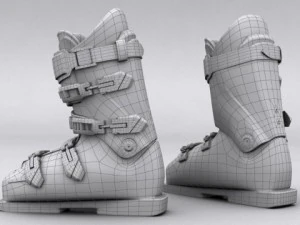 Ski boots lange 3D Model