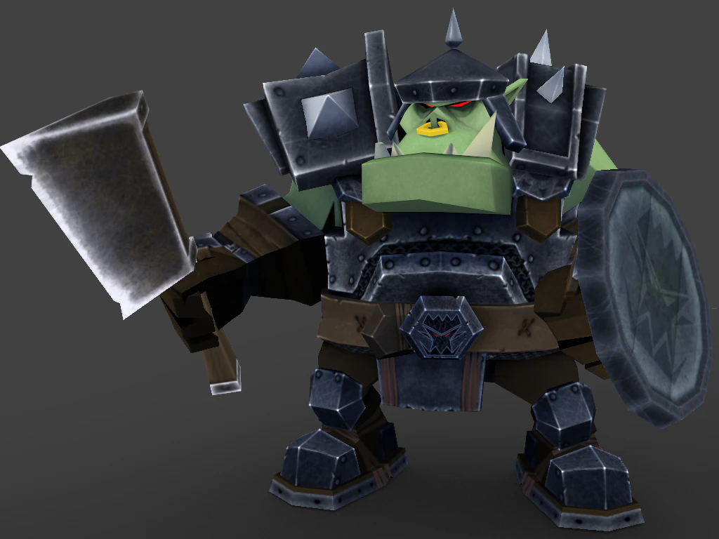 orc footsoldier 3D Model .c4d .max .obj .3ds .fbx .stl .blend 